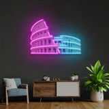 ANCIENT ROME COLOSSEUM UV PRINTED NEON ARTWORK | TIMELESS ILLUMINATION