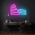 ANCIENT ROME COLOSSEUM UV PRINTED NEON ARTWORK | TIMELESS ILLUMINATION