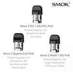 SMOK NOVO 2 REPLACEMENT
PODS 3CT/PK