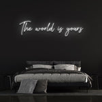 THE WORLD IS YOURS NEON SIGN