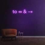 To Infinity and Beyond Neon Sign – LED Wall Decor for Home or Office