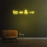 To Infinity and Beyond Neon Sign – LED Wall Decor for Home or Office