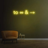 TO INFINITY AND BEYOND - NEON SIGN