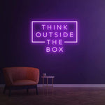 THINK OUTSIDE THE BOX - LED NEON SIGN