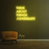 Think Differently Neon Sign – LED Wall Decor for Home or Office