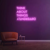 Think Differently Neon Sign – LED Wall Decor for Home or Office