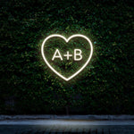 CUSTOM HEART INITIALS - LED NEON SIGN