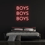BOYS BOYS BOYS - LED NEON SIGN