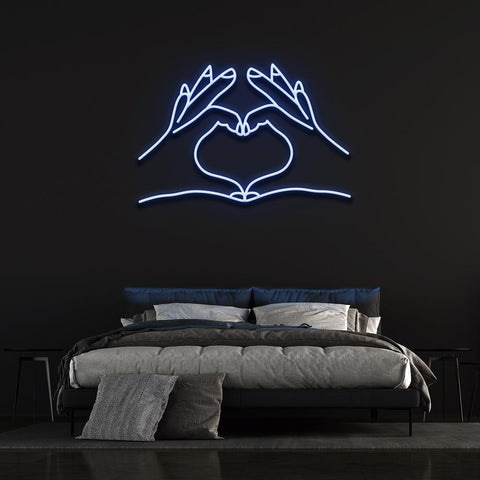 HEART HANDS - LED NEON SIGN