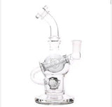 Bear Quartz The Sphere Box glass water pipe in a clear finish, crafted for optimal airflow and heat retention