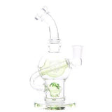 Bear Quartz The Sphere Box glass water pipe with green accents, designed for durability and optimal dabbing performance