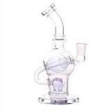 Bear Quartz The Sphere Box glass water pipe with purple accents, providing elegant design and superior functionality.