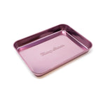 Blazy Susan stainless steel rolling tray, durable metal surface for rolling, sleek and functional design