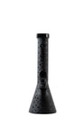 Cookies Black Beaker Bong with embossed logo and leaf patterns, featuring a sturdy base and high-quality design for smooth and efficient smoking.

