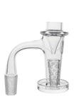 Cookies Drip Banger glass attachment angled view with intricate design for improved dabbing experience