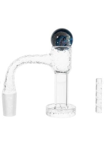 Cookies Slurper Glass Dab Nail Set with a unique bubble-shaped carb cap and clear, high-quality glass construction for smooth, flavorful hits.

