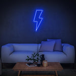 Personalized 'Lightning Strike' LED neon sign, available in custom designs for unique home or event decor.