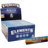 Display box of Elements ultra-thin rice papers with 33 leaves per pack, sugar gum for easy rolling