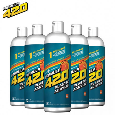 Formula 420 A4 Cleaner – 12oz quick-cleaning biodegradable solution for plastic, glass, metal, and ceramic surfaces featuring 1-minute AbrasivAction technology.