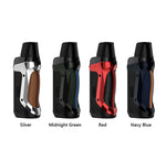 Geekvape Aegis Boost Luxury Edition in Silver, Midnight Green, Red, and Navy Blue colors - high quality vape device
