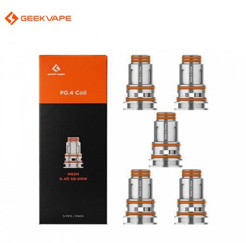 GeekVape P Series Replacement Coils 5CT Pack, 0.2Ω, 0.4Ω, 0.5Ω for Aegis Boost Pro and Obelisk 60 AIO, High Power Performance and Mesh Core for Vapor Production