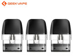 GeekVape Q Pod Cartridge with Coil, 3CT Pack, 2ml Capacity, Top Fill, Compatible with Sonder Q and Wenax Q Pod Kits