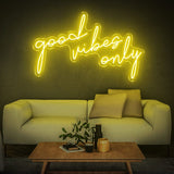 Good Vibes Only Neon Sign – LED wall light that radiates positivity, perfect for home, office, or bar décor.