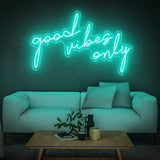 Good Vibes Only Neon Sign – Energizing LED wall light to enhance your bedroom, office, or bar with positivity.