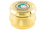 Durable Green Monkey 4-Piece 50mm Baboon Grinder – Magnetic lid, sharp teeth, and mesh sifter for efficient and fluffy herb grinding.