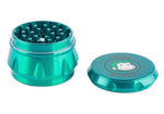 Green Monkey Baboon 50mm Herb Grinder – 4-piece design with mesh sifter, magnetic lid, and sharp teeth for optimal grinding and pollen collection.