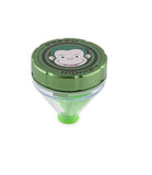 Green Monkey Patas 4-Piece Aluminum Grinder – Compact design with efficient grinding, pollen catcher, and storage compartment.