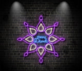 Happy Diwali LED neon sign, festive light decoration for home, office, or events; eco-friendly and energy-efficient lighting."