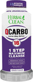 Mega strength Herbal Clean QCarbo16 detox supplement made with botanical herbs for cleansing support.