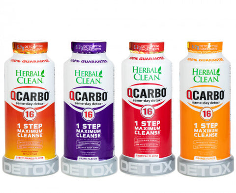 Herbal Clean QCarbo16 Mega Strength Cleansing Formula for effective detoxification and cleansing support.