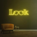 Modern Neon Sign 'Look' | Eye-Catching LED Wall Art for Home or Office