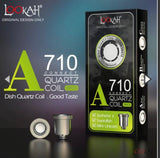 Lookah 710 Quartz Replacement Coil Type C - Square plate atomizer for wax saving and steady vapor output.