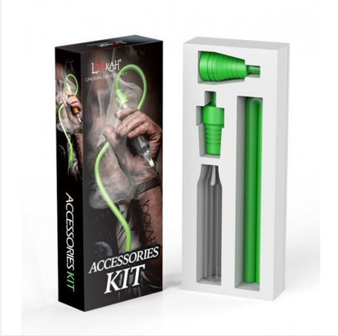 Lookah Seahorse Pro Accessories Kit - Includes 14/18mm adapter, tip adapter, 24cm connection hose, and glass tube mouthpiece for enhanced dabbing experience.