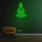 Meditate LED Light Neon Sign – Sustainable and elegant wall decor for meditation spaces, creating a calming and focused ambiance.