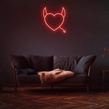 Bold red Naughty Love LED Neon Sign for a passionate, lively touch to your interior.