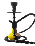 Pharaohs Spirit 16 Inch Single Hose Hookah in Inferno color with durable glass base, washable silk hose, and elegant design.