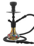 Pharaohs Spirit Hookah in Neon Green with 16-inch height, washable silk hose, and elegant glass base for smooth sessions.