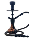 Pharaohs Spirit 16 Inch Hookah in Yellow Gold with a sleek design, 72-inch washable hose, and durable glass base.