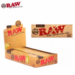 RAW Classic 1¼ Rolling Papers – 50 leaves per pack, 24 packs per box, natural unrefined paper for a smooth, authentic smoking experience.