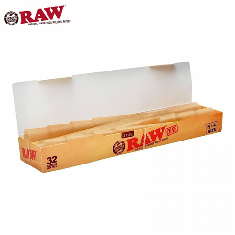 RAW Classic Cone – Premium pre-rolled cones made from naturally unbleached paper, with no additives for a smooth smoking experience.