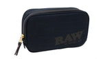 RAW Smell Proof Double Pouch Zipper Bag with 5 layers, aluminum insert, and charcoal filter for preserving terps and freshness.