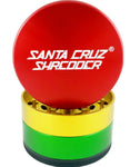 Alt Text: Santa Cruz Shredder 2.6" 4-Piece Grinder with non-stick design, stainless steel, and smooth grinding for tobacco.

