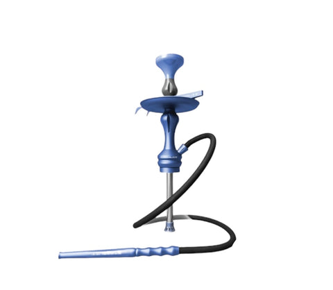 Starbuzz SB Mini 20-inch hookah with single hose, portable design, premium quality with durable clear base, soft silicone hose, and aluminum handle, includes tongs for coal handling, perfect for home or on-the-go use.