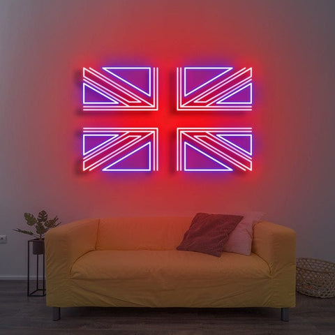 United Kingdom Neon Sign LED - UK Flag Wall Decor - British Decor