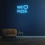 We Love Pizza LED Neon Sign – Playful Wall Decor for Restaurants, Kitchens, and Pizzerias with Energy-Efficient LED Lights.